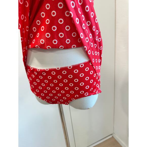 Vintage 60s Swimsuit Red White Size 6 Union Made USA - Picture 7 of 9